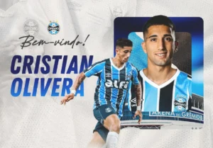 Cristian Olivera, novo atacante do Grêmio (foto: Divulgação/Grêmio)