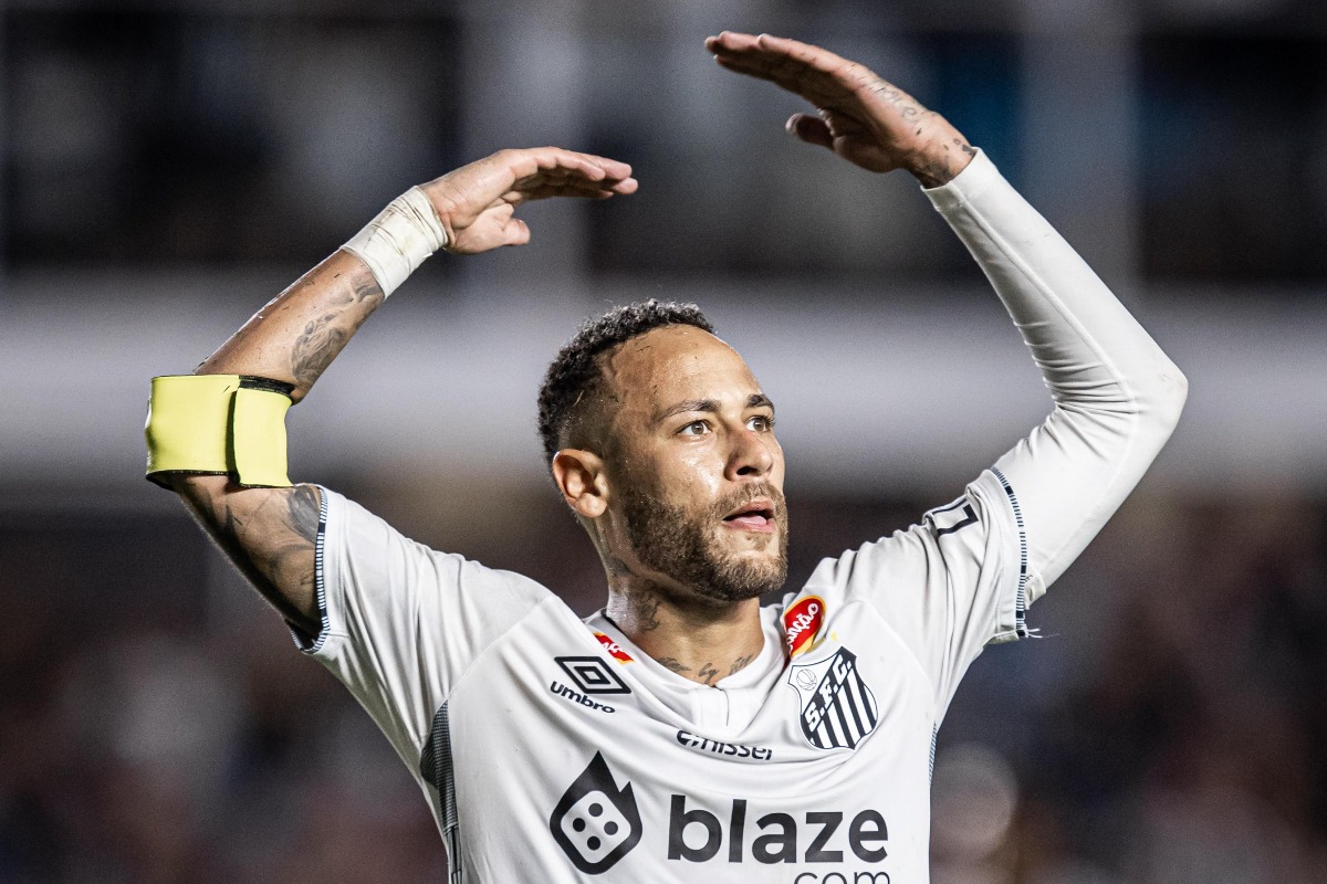 Neymar durante partida do Santos (foto: Divulgação / Santos)