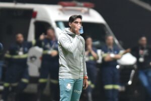 Abel Ferreira, técnico do Palmeiras, na Arena MRV, estádio do Atlético (foto: Ramon Lisboa/EM/D.A Press)