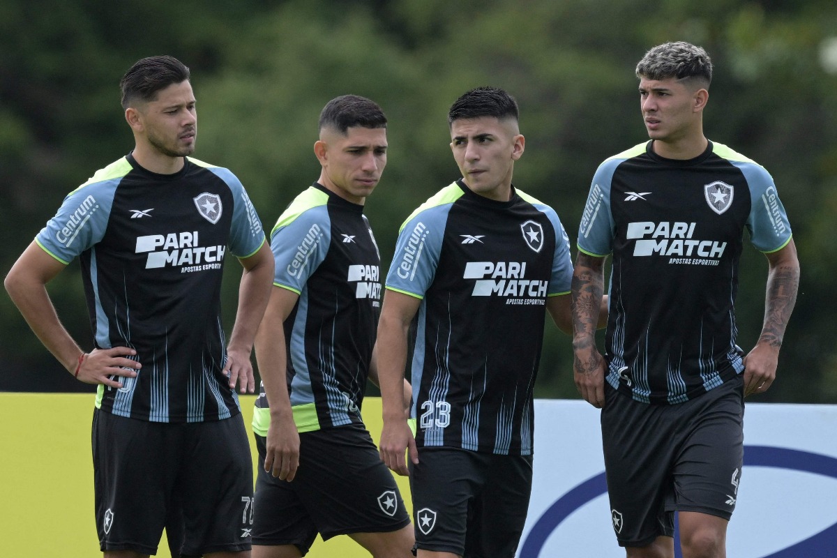 Jogadores do Botafogo em 2024 (foto:  JUAN MABROMATA / AFP)