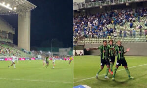 Fabinho soltou a bomba e marcou para o Coelho contra o Cruzeiro (foto: Reprodução/América FC)