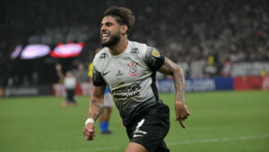 Gol de Yuri Alberto 'no apagar das luzes' levou Corinthians para a terceira fase da Libertadores (foto: NELSON ALMEIDA/AFP)