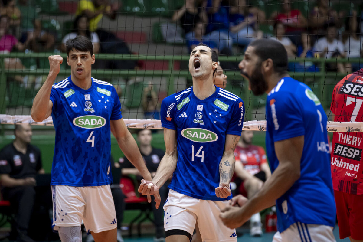 Cruzeiro venceu Sesi Bauru pela Superliga Masculina de Vôlei (foto: Agência i7/Cruzeiro)