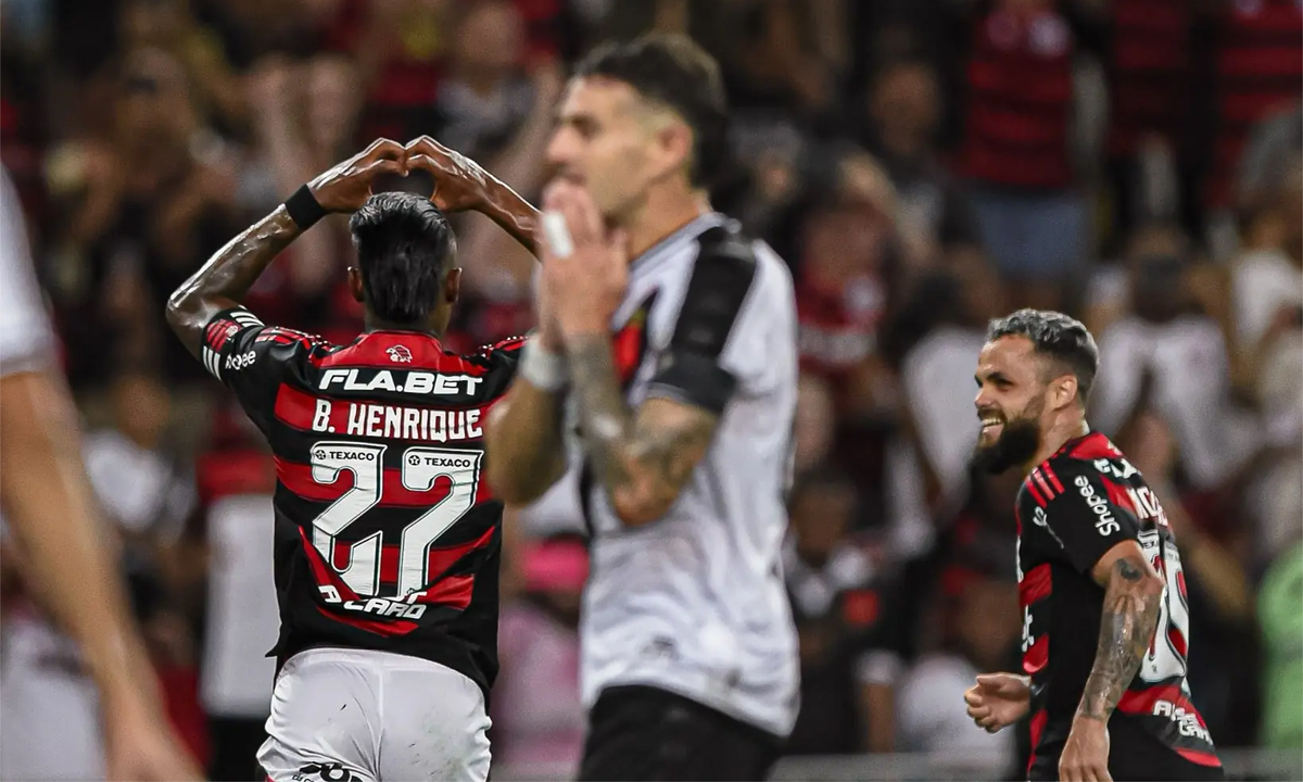 Bruno Henrique marcou o primeiro gol rubro-negro (foto: Divulgação/Flamengo)