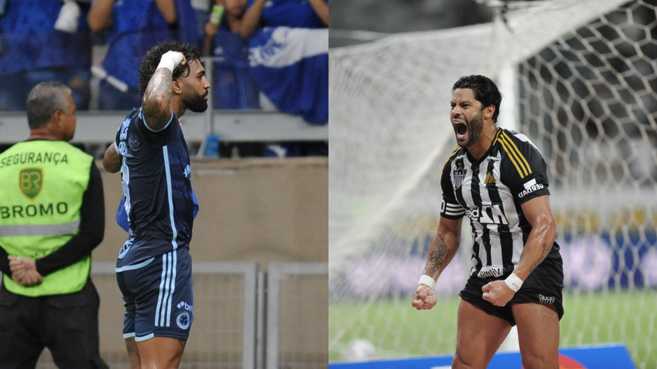 Gabigol e Hulk são os destaques de Cruzeiro e Atlético, respectivamente (foto: Alexandre Guzanshe/EM/DA.Press)