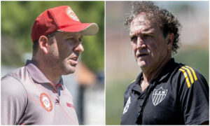 Raul Cabral e Cuca, técnicos de Tombense e Atlético (foto: Divulgação/Tombense e Pedro Souza/Atlético)