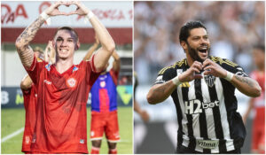 Tombense e Atlético medem forças por uma vaga na final do Campeonato Mineiro de 2025 (foto: Montagem com imagens de Victor Souza/Tombense e Ramon Lisboa/EM/D.A Press)