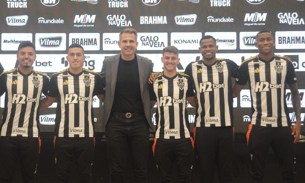 Atlético contratou jogadores versáteis para a temporada de 2025 (foto: Alexandre Guzanshe/EM/D.A. Press)