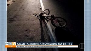 Ciclista morre ao ser atropelado enquanto transitava na contramão da BR-116, em Ubaporanga