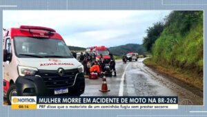 Acidente entre moto e caminhão deixa uma mulher morta em Manhuaçu; caminhoneiro fugiu sem prestar socorro | Vales de Minas Gerais