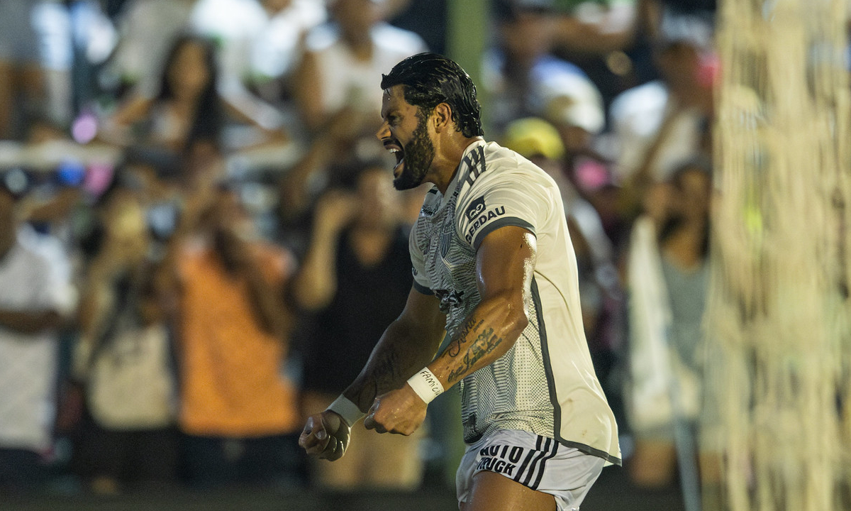 Hulk comemora gol pelo Atlético contra o Tocantinópolis - (foto: Pedro Souza/Atlético)