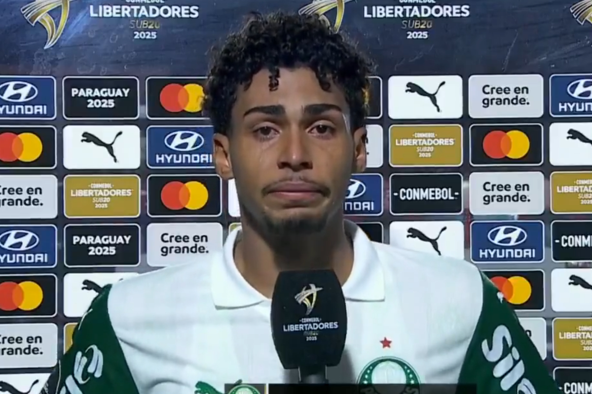 Jogador do Palmeiras, Luighi foi vítima de racismo durante jogo da Copa Libertadores Sub-20 (foto: Reprodução)