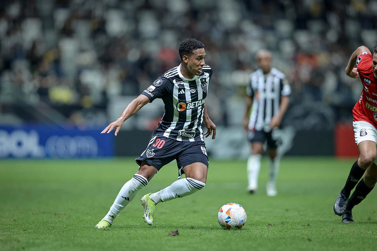 Brahian Palacios em ação pelo Atlético (foto: Pedro Souza / Atlético)