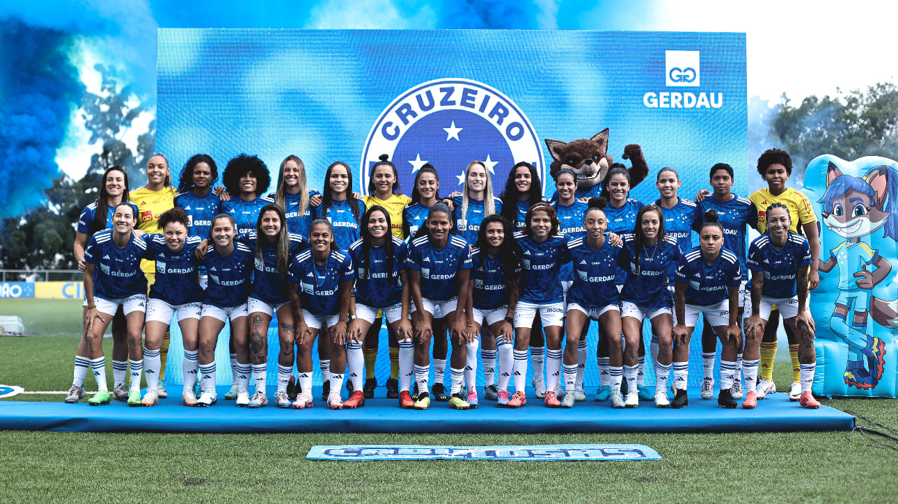 Elenco do Cruzeiro feminino para a temporada de 2025 (foto: Gustavo Martins/Cruzeiro)