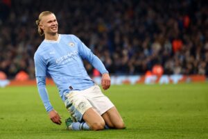 Haaland, atacante do Manchester City (foto: Darren Staples / AFP)