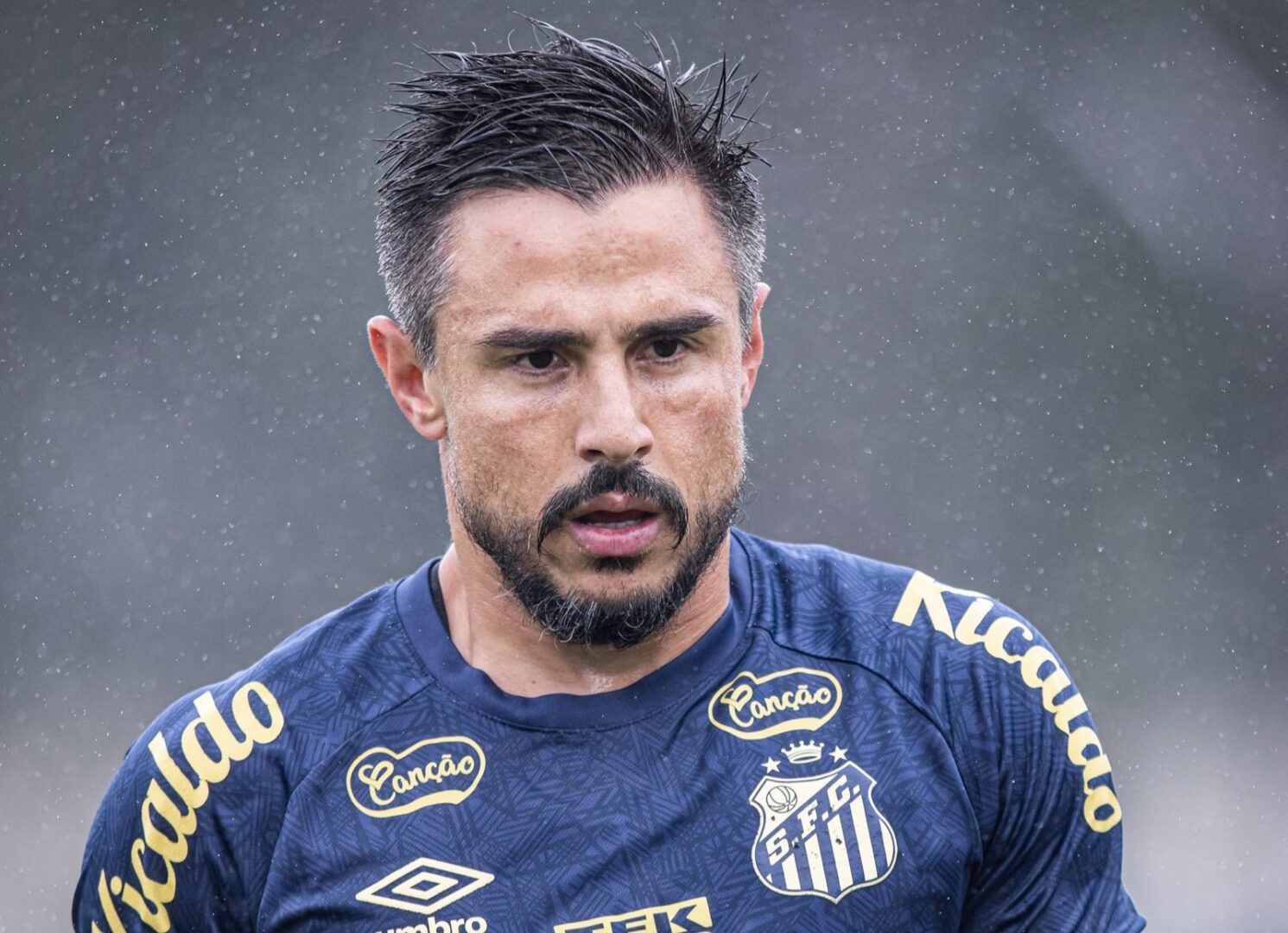 Willian Bigode, ex-atacante do Santos, em treino com o clube paulista (foto: Raul Baretta/Santos FC.)